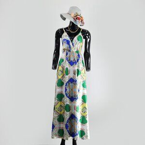 Elegant Italian Floral Maxi Dress Perfect for Summer